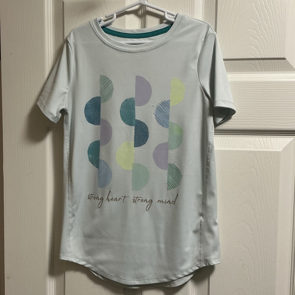 All in Motion Teal and White Activewear Top